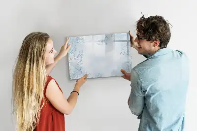 Beschrijfbaar glazen magneetbord met design plantschets