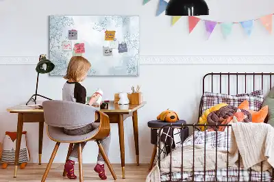 Beschrijfbaar glazen magneetbord met design plantschets