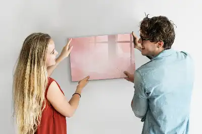 Magnetisch glazen schrijfbord voor notities en foto's in roze marmerlook