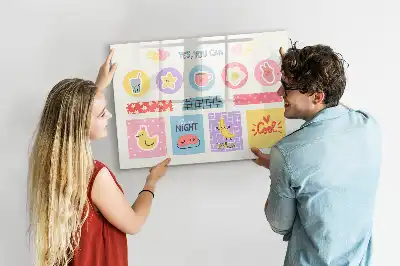 Magnetisch glazen schoolplanner voor notities en foto's