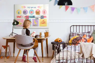 Magnetisch glazen schoolplanner voor notities en foto's
