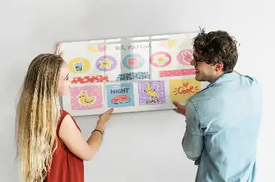 Magnetisch glazen schoolplanner voor notities en foto's