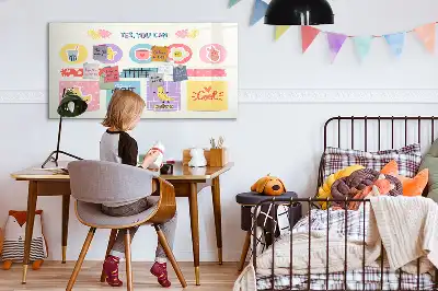 Magnetisch glazen schoolplanner voor notities en foto's
