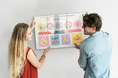 Magnetisch glazen schoolplanner voor notities en foto's