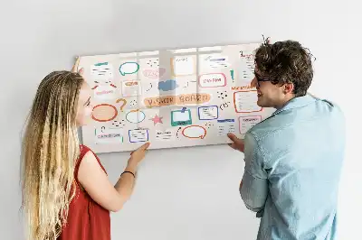 Magnetisch glazen schrijfbord kleurrijk visiebord voor notities en foto's
