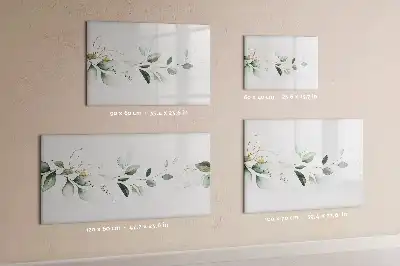 Beschrijfbaar glazen magneetbord met design uitvoering abstracte lijst