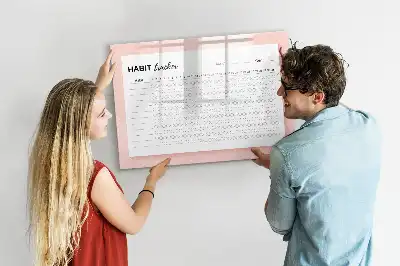 Glazen magneetbord voor gewoontes beschrijfbaar designbord