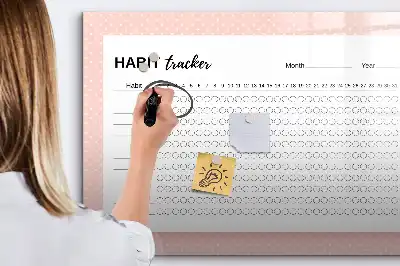 Glazen magneetbord voor gewoontes beschrijfbaar designbord