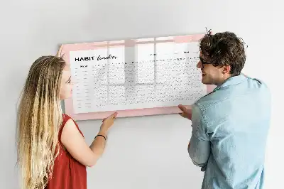 Glazen magneetbord voor gewoontes beschrijfbaar designbord