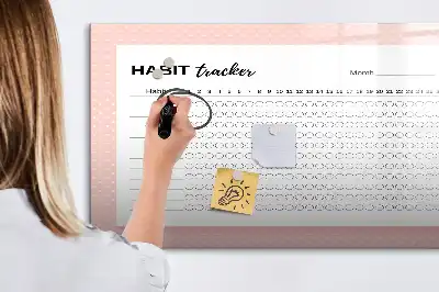 Glazen magneetbord voor gewoontes beschrijfbaar designbord