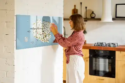 Beschrijfbaar glazen magneetbord met een ontwerp van een dierenkaart van Polen