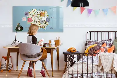 Beschrijfbaar glazen magneetbord met een ontwerp van een dierenkaart van Polen