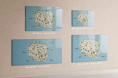 Beschrijfbaar glazen magneetbord met een ontwerp van een dierenkaart van Polen