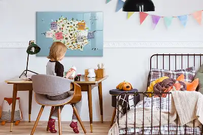 Beschrijfbaar glazen magneetbord met een ontwerp van een dierenkaart van Polen
