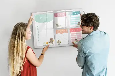 Beschrijfbaar glazen magneetbord met verlanglijstje design