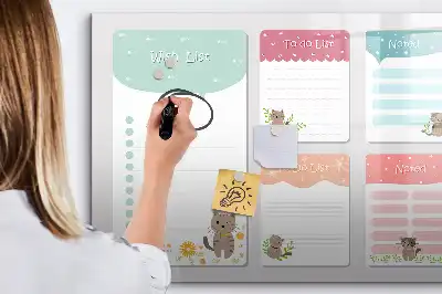 Beschrijfbaar glazen magneetbord met verlanglijstje design