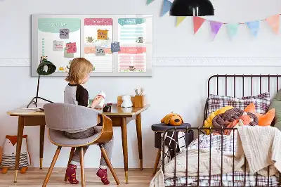 Beschrijfbaar glazen magneetbord met verlanglijstje design