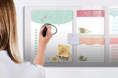 Beschrijfbaar glazen magneetbord met verlanglijstje design