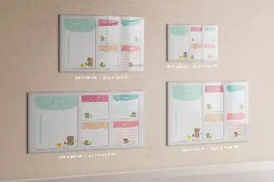 Beschrijfbaar glazen magneetbord met verlanglijstje design