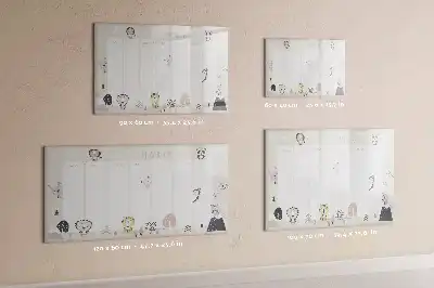 Beschrijfbaar glazen magneetbord voor weekplanning met stijlvol design