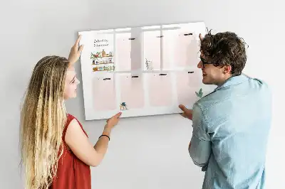 Magnetisch glazen weekplanner voor notities en foto's