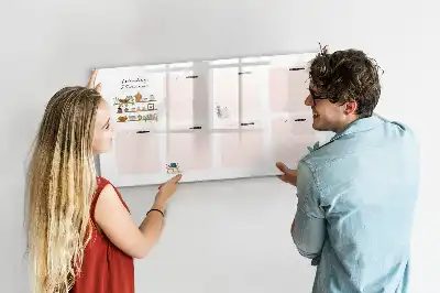 Magnetisch glazen weekplanner voor notities en foto's