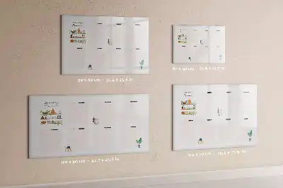 Magnetisch glazen weekplanner voor notities en foto's