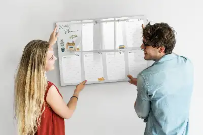Beschrijfbaar glazen magneetbord handige weekplanner met stijlvol design