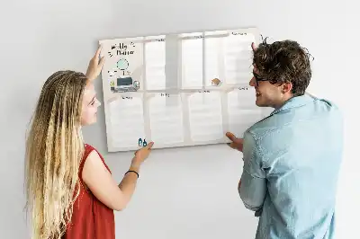 Magnetisch glazen weekplanner voor notities en foto's