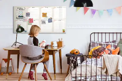 Magnetisch glazen weekplanner voor notities en foto's