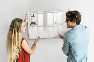 Magnetisch glazen weekplanner voor notities en foto's