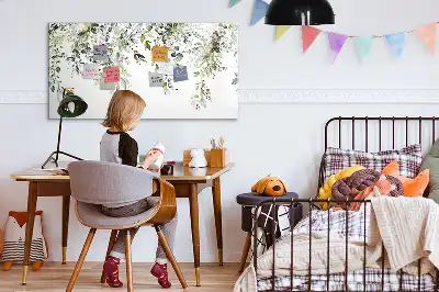 Magnetisch glazen schrijfbord met afbeelding van bloeiende natuur