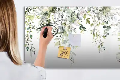 Magnetisch glazen schrijfbord met afbeelding van bloeiende natuur