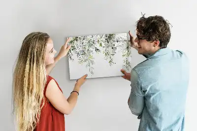 Magnetisch glazen schrijfbord met afbeelding van bloeiende natuur