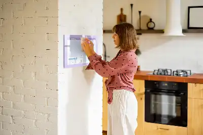 Beschrijfbaar glazen magneetbord roze jaarplanner met design