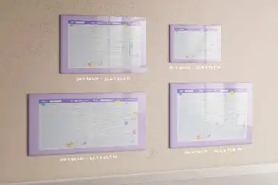 Magnetisch glazen jaarplanner roze voor notities en foto's