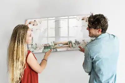 Magnetisch glazen schrijfbord voor notities en foto's met schattig design
