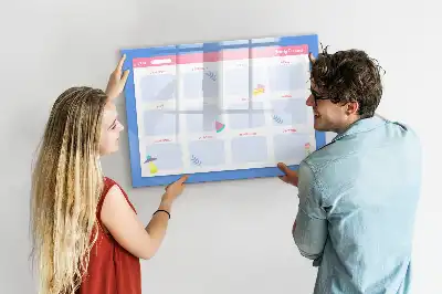 Magnetisch glazen maandplanner schrijfbord voor notities en foto's