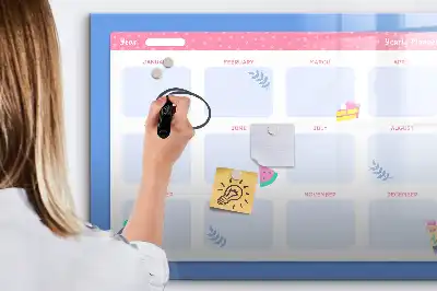 Magnetisch glazen maandplanner schrijfbord voor notities en foto's