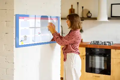 Magnetisch glazen maandplanner schrijfbord voor notities en foto's