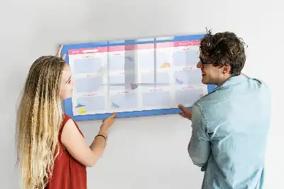 Magnetisch glazen maandplanner schrijfbord voor notities en foto's