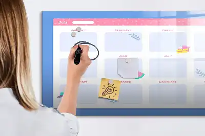 Magnetisch glazen maandplanner schrijfbord voor notities en foto's