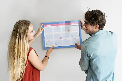 Magnetisch glazen maandplanner schrijfbord voor notities en foto's