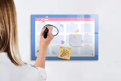 Magnetisch glazen maandplanner schrijfbord voor notities en foto's