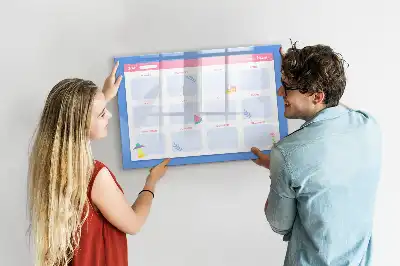 Magnetisch glazen maandplanner schrijfbord voor notities en foto's
