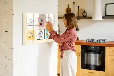 Magnetisch glazen schrijfbord met motiverende teksten voor notities en foto's