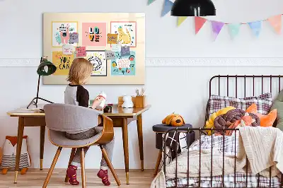 Magnetisch glazen schrijfbord met motiverende teksten voor notities en foto's