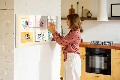 Magnetisch glazen schrijfbord met motiverende teksten voor notities en foto's
