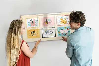 Magnetisch glazen schrijfbord met motiverende teksten voor notities en foto's