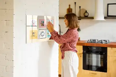 Magnetisch glazen schrijfbord met motiverende teksten voor notities en foto's